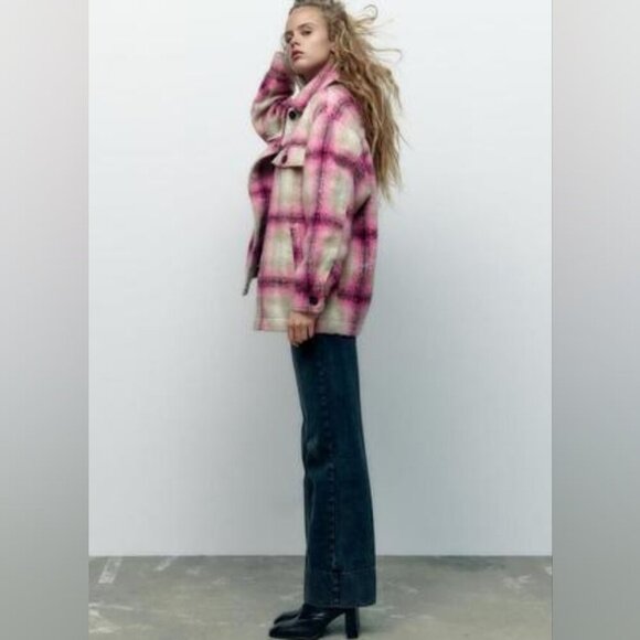 Zara  Plaid Shacket - Picture 9 of 14